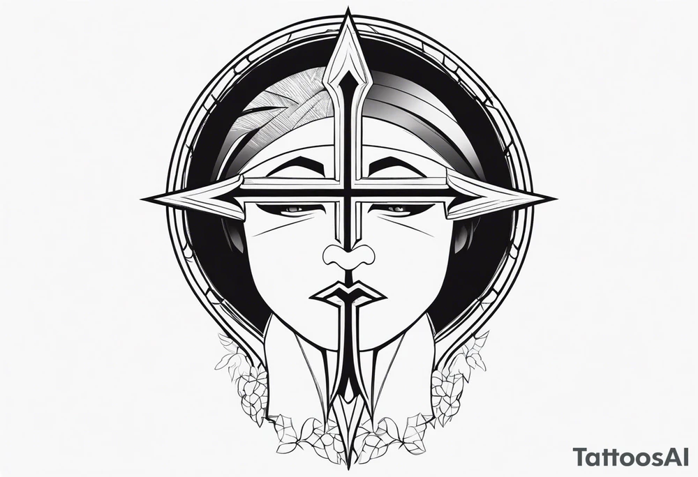 Cruz minimalista tattoo idea