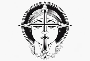 Cruz minimalista tattoo idea