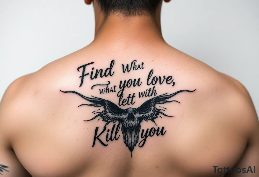 Find what you love and let it kill you tattoo idea