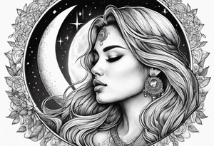 Moon tattoo idea