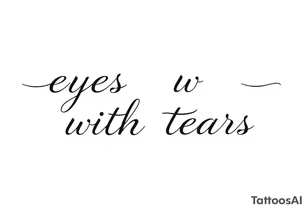 eyes with tears tattoo idea