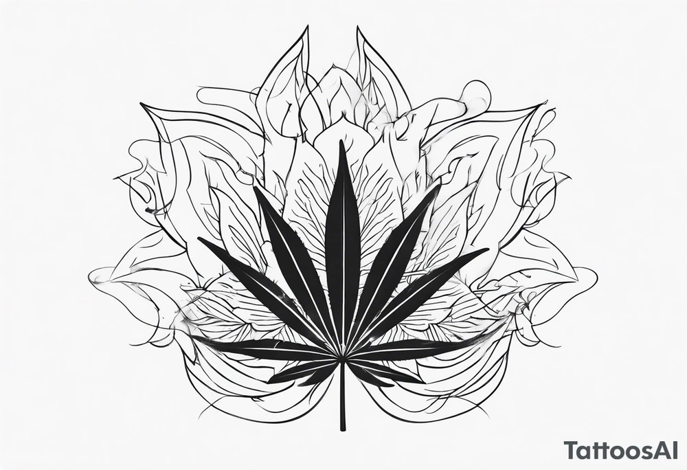 weed, smoke tattoo idea