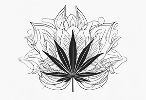 weed, smoke tattoo idea