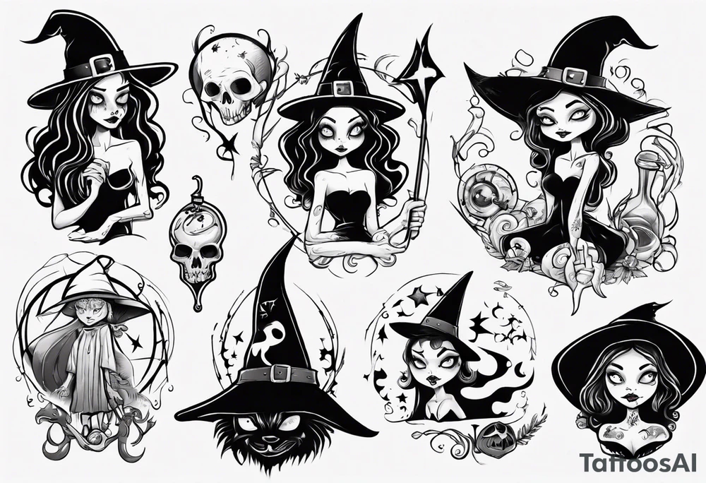 witch tattoo idea