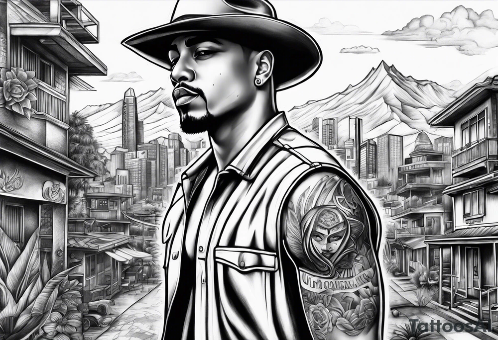 Chicano style scenary
city gangster tattoo idea