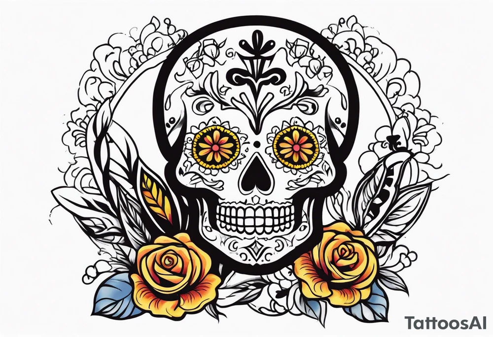 Dia de los muertes tattoo idea