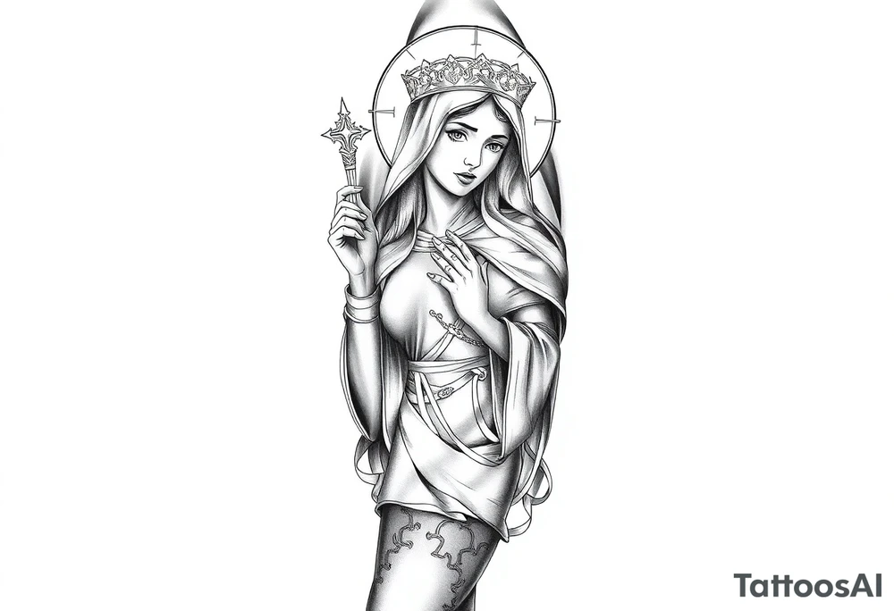 Blessed saint barbara tattoo idea