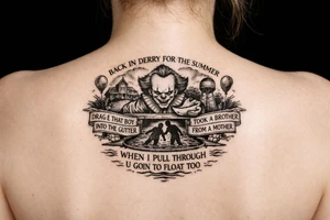 Back in derry for the summer ,drage that boy into the gutter , took a brother from a mother, when I pull through u goin to float too tattoo idea