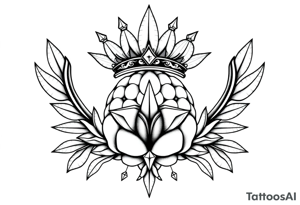 Majestic crown pineapple ,peach vagina,star anus ,diamonds tattoo idea Majestic crown pineapple ,peach vagina,star anus ,diamonds tattoo idea