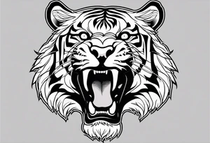 Tiger head tattoo idea