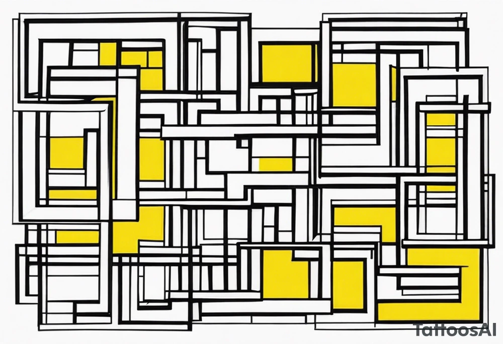 Rubiks with yellow in the shape of C tattoo idea