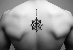 Crée-moi un tatouage minimaliste melant, un symbole de mer et un symbole de neige pour une femme tattoo idea