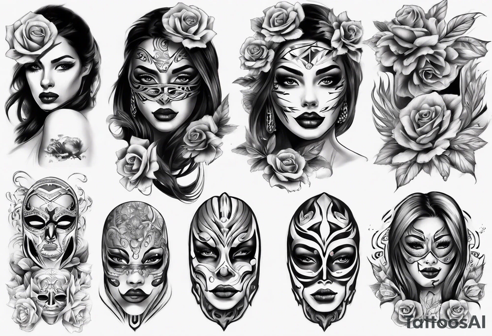 realistic chicano arm sleeve
masks women faces tattoo idea realistic chicano arm sleeve
masks women faces tattoo idea