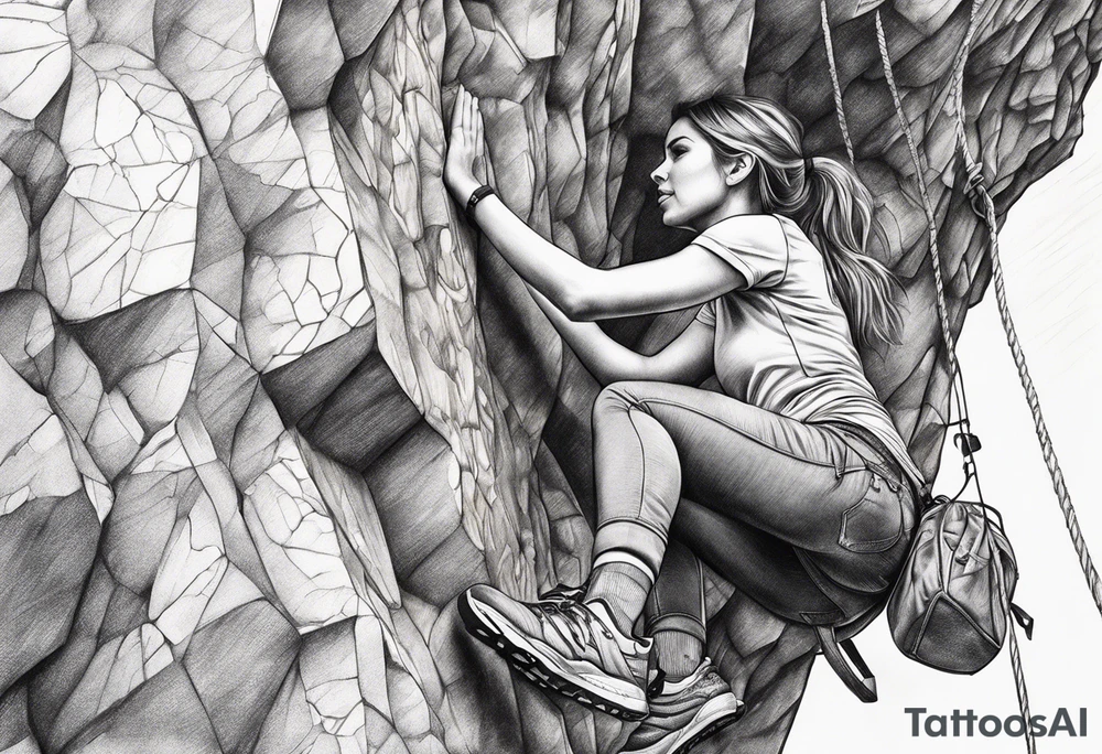 Indoor climbing tattoo idea