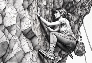 Indoor climbing tattoo idea