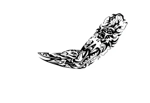 right arm sleeve, storm clouds and lightning mixed throughout, tattoo idea