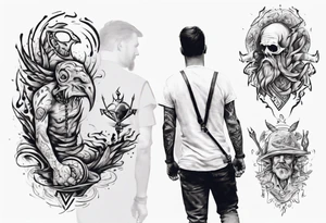 dad and son walks away tattoo idea