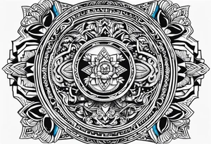 The last name Figueroa with the background being an image of Sahuayo Michoacán tattoo idea