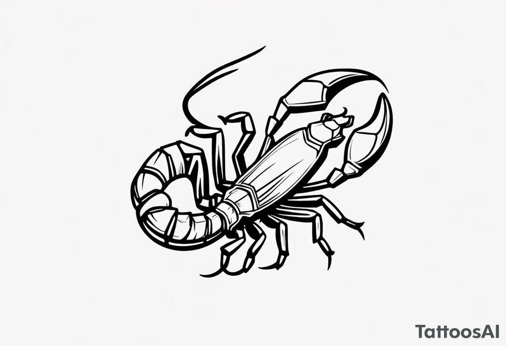 small cartoon scorpion tattoo idea