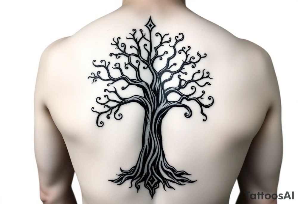 Irish shoulder tattoo, that is non-religious and has a Celtic tree tattoo idea