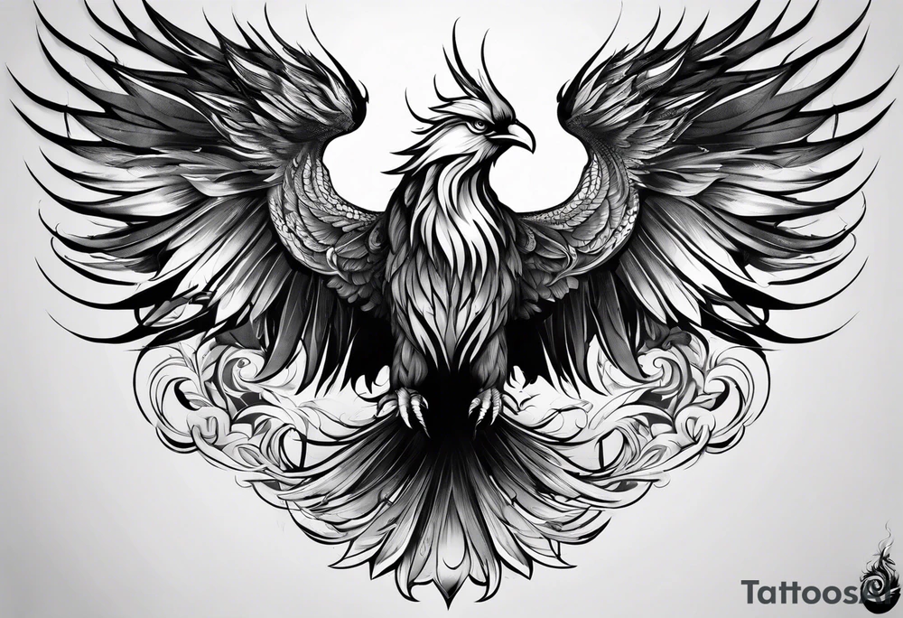 phoenix being reborn tattoo idea
