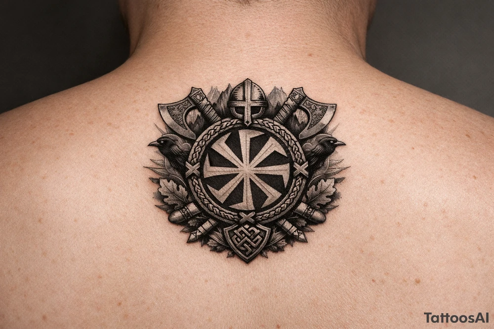 Ideas with  Slavic kolovrat tattoo idea