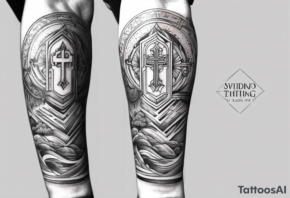 Sleeve with bible verses tattoo idea