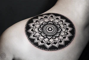 Circular mandala tattoo idea