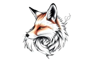 adult fox tattoo idea
