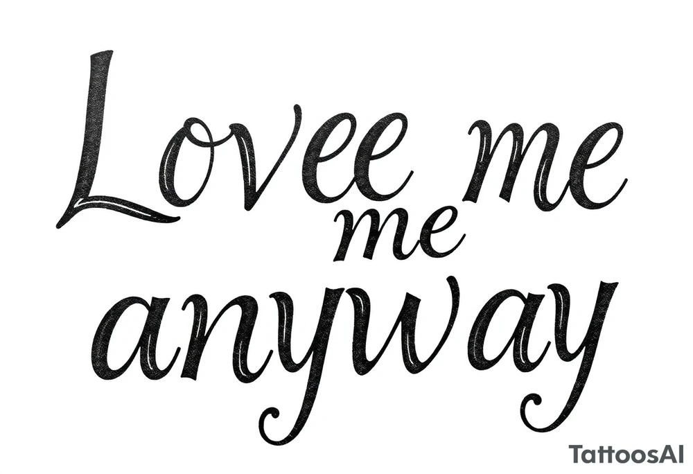 love me anyway tattoo idea