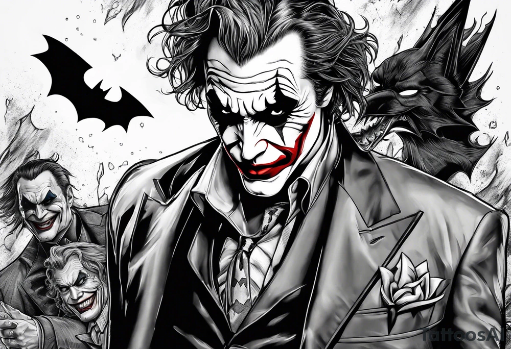 Joker and Batman tattoo idea