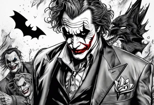Joker and Batman tattoo idea
