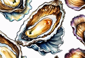 One small  Pretty oyster tattoo idea