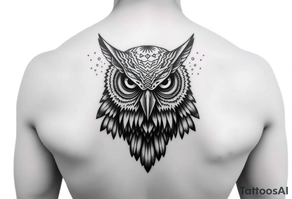 Masked owl tattoo idea