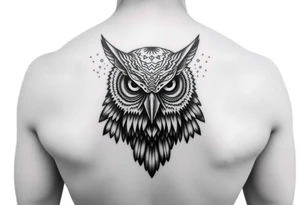 Masked owl tattoo idea