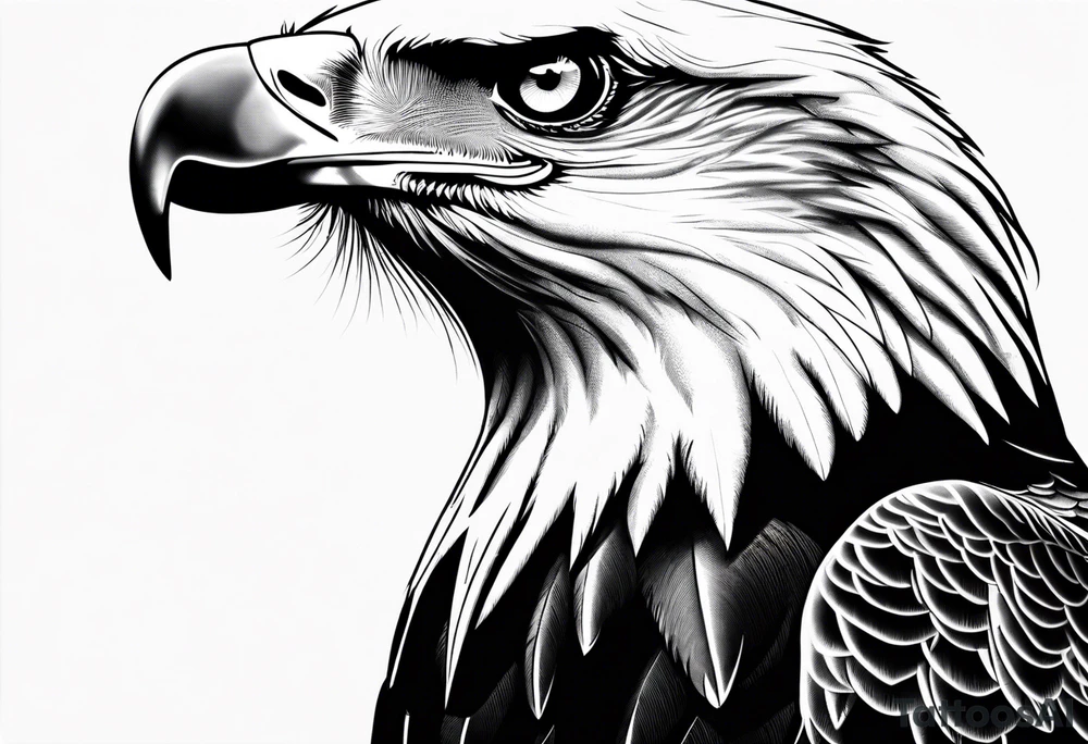 blue eyed eagle tattoo idea