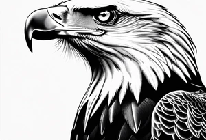 blue eyed eagle tattoo idea