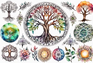 Mandala tree of life tattoo idea