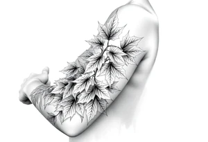 Maple leaves, juniper leaves, Blake, Kenya, Jacob tattoo idea