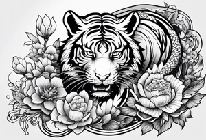 chinesische Mauer mit Tiger Ratte und schlange tattoo idea
