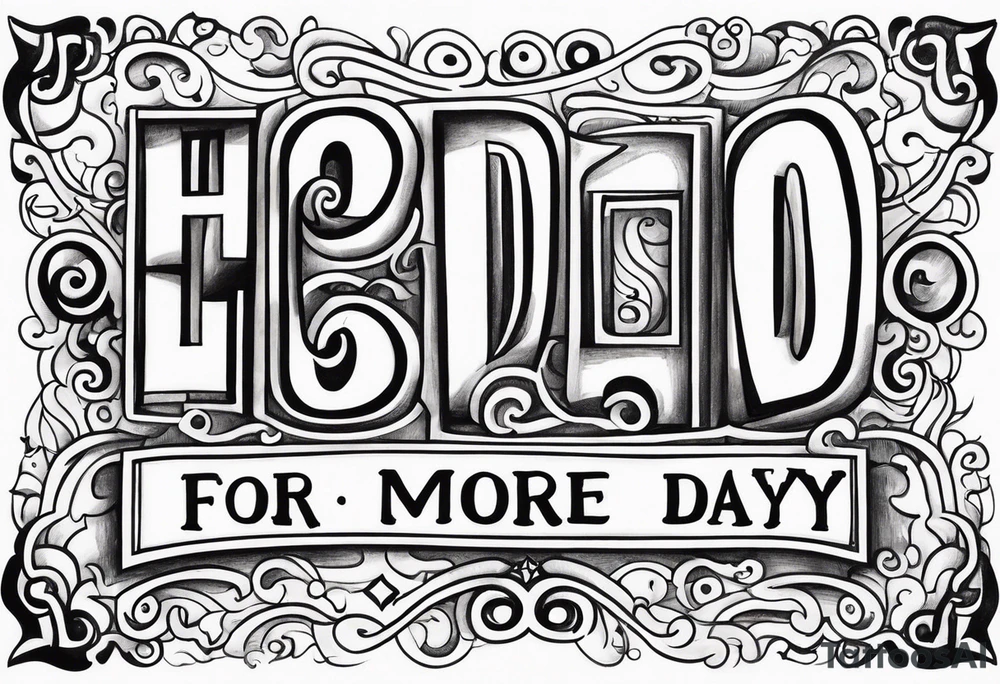 Hold on for one more day tattoo idea