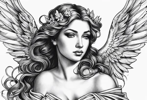 Angel on forearm tattoo idea