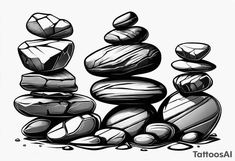 Rocks stacked on top of each other tattoo idea