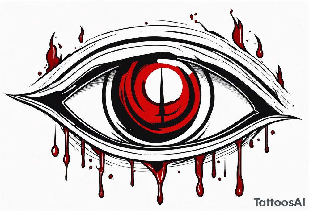 Alucard's bleeding tearly eye tattoo in Hellsing tattoo idea