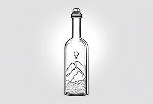 PERSON IN BOTTLE tattoo idea