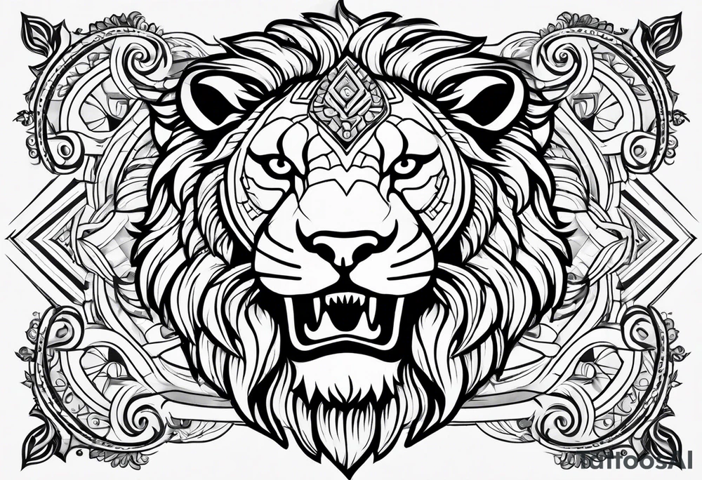 Leo zodiac emoji tattoo idea
