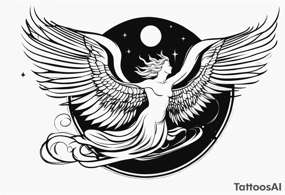 Icarus's myth flying too close to the sun tattoo idea