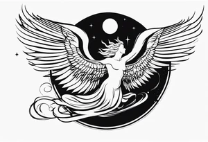 Icarus's myth flying too close to the sun tattoo idea