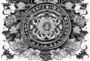 I want this japanese text but in cool art style 天下無双 tattoo idea