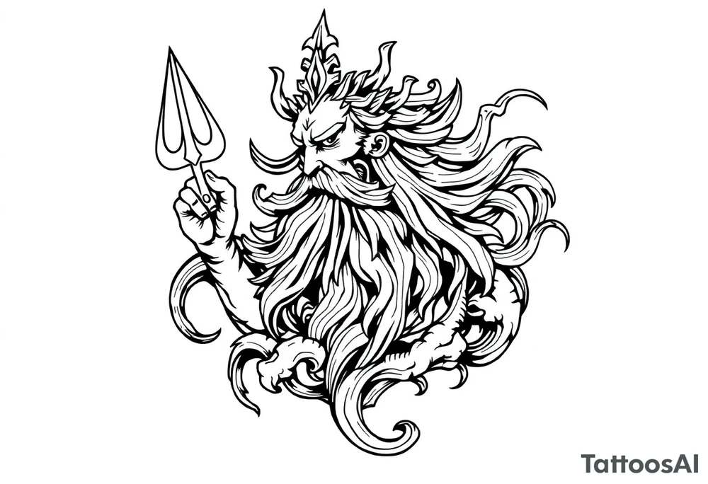 god of sea tattoo idea